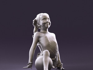 gymnastics girl in pink 0442 3d print ready 3D 프린트 모델