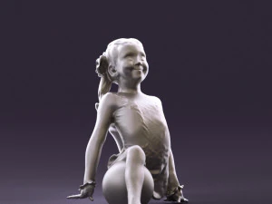gymnastics girl in pink 0442 3d print ready 3D Print Model