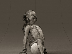gymnastics girl in pink 0442 3d print ready 3D 프린트 모델