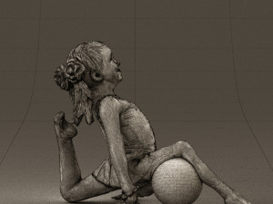 gymnastics girl in pink 0442 3d print ready 3D 프린트 모델