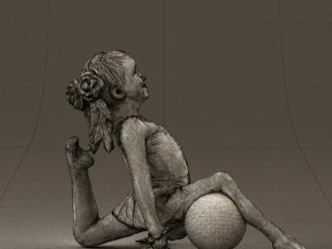 gymnastics girl in pink 0442 3d print ready 3D Print Model