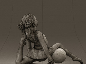 gymnastics girl in pink 0442 3d print ready 3D 프린트 모델