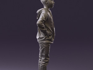 boy in blue hoodie jeans 0440 3D Model