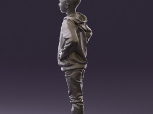 boy in blue hoodie jeans 0440 3D Model