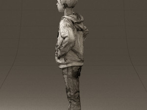 boy in blue hoodie jeans 0440 3D Model