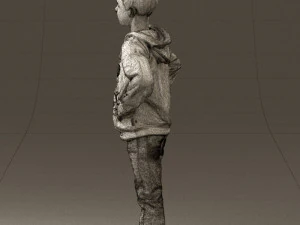 boy in blue hoodie jeans 0440 3D Model