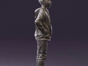 boy in blue hoodie jeans 0440 3d print ready 3D Print Model