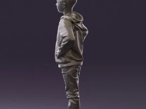 boy in blue hoodie jeans 0440 3d print ready 3D Print Model