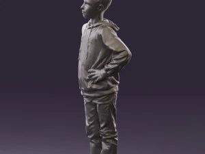 boy in blue hoodie jeans 0440 3d print ready 3D Print Model