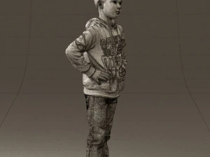 boy in blue hoodie jeans 0440 3d print ready 3D Print Model