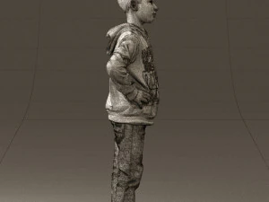 boy in blue hoodie jeans 0440 3d print ready 3D Print Model