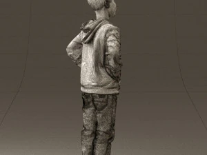 boy in blue hoodie jeans 0440 3d print ready 3D Print Model