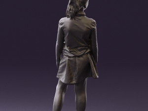 girl in white shirt black skirt 0436 3d print ready 3D Print Model