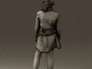 girl in white shirt black skirt 0436 3d print ready 3D Print Model