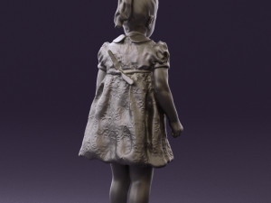 little girl in white dress 0435 Modelo 3D
