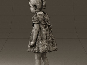 little girl in white dress 0435 Modelo 3D