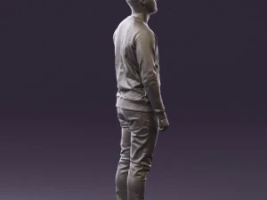 man in black jersey eagles 0553 3D Model