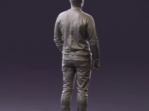 man in black jersey eagles 0553 3D Model