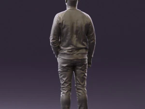 man in black jersey eagles 0553 3D Model