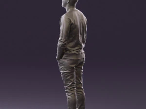 man in black jersey eagles 0553 3D Model