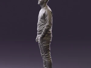 man in black jersey eagles 0553 3D Model