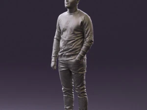 man in black jersey eagles 0553 3D Model