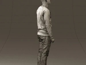man in black jersey eagles 0553 3D Model