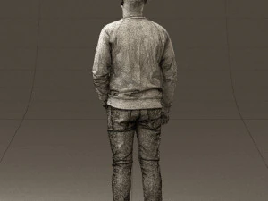 man in black jersey eagles 0553 3D Model