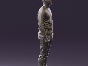 man in black jersey eagles 0553 3d print ready 3Dプリントモデル