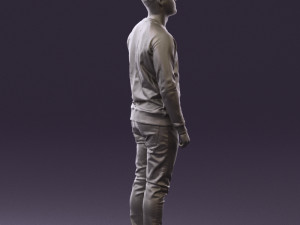 man in black jersey eagles 0553 3d print ready 3Dプリントモデル