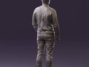 man in black jersey eagles 0553 3d print ready 3Dプリントモデル