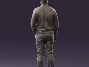 man in black jersey eagles 0553 3d print ready 3Dプリントモデル