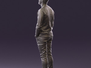 man in black jersey eagles 0553 3d print ready 3Dプリントモデル