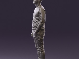 man in black jersey eagles 0553 3d print ready 3Dプリントモデル