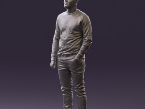 man in black jersey eagles 0553 3d print ready 3Dプリントモデル