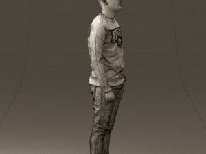 man in black jersey eagles 0553 3d print ready 3Dプリントモデル
