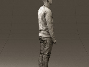 man in black jersey eagles 0553 3d print ready 3Dプリントモデル