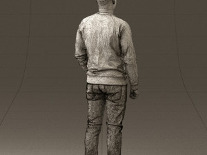 man in black jersey eagles 0553 3d print ready 3Dプリントモデル