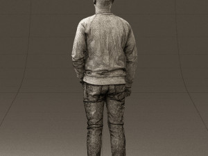 man in black jersey eagles 0553 3d print ready 3Dプリントモデル