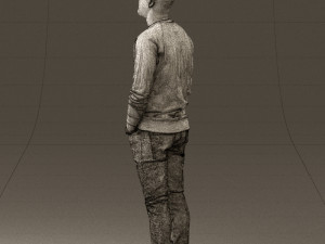 man in black jersey eagles 0553 3d print ready 3Dプリントモデル
