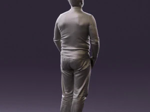 man in blue colored polo 0551 3D Model