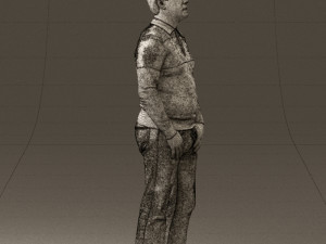 man in blue colored polo 0551 3D Model