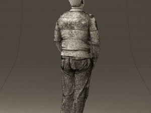 man in blue colored polo 0551 3D Model