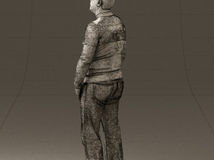 man in blue colored polo 0551 3D Model