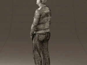 man in blue colored polo 0551 3D Model