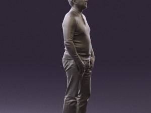 maninbluecoloredpolo0551 3d print ready 3Dプリントモデル