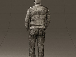 maninbluecoloredpolo0551 3d print ready 3Dプリントモデル
