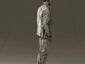 man in blue suit open jacket 0550 3d print ready 3D Print Model