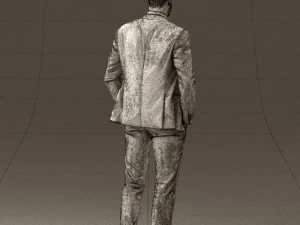 man in blue suit open jacket 0550 3d print ready 3D Print Model
