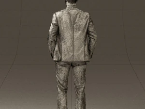man in blue suit open jacket 0550 3d print ready 3D Print Model